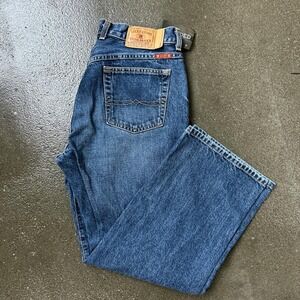 Lucky Brand Dungarees Medium Wash Low Rise Made In Usa Size 10 Denim Jeans
